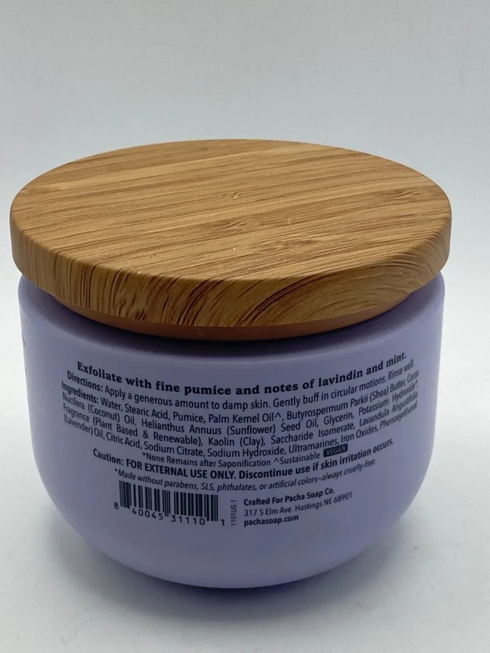Pacha Soap Co. French Lavender Body Scrub – 15 oz / 425 g